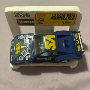 Burago Lancia Beta Montecarlo Diecast Metal Model Car Blue 40 NO BOX.